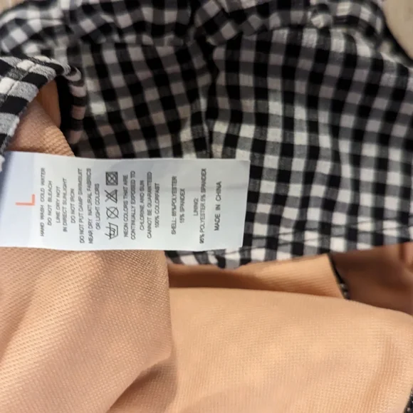 Buffalo Plaid 2 PC Swimsuit SZ L - Picture 4 of 4